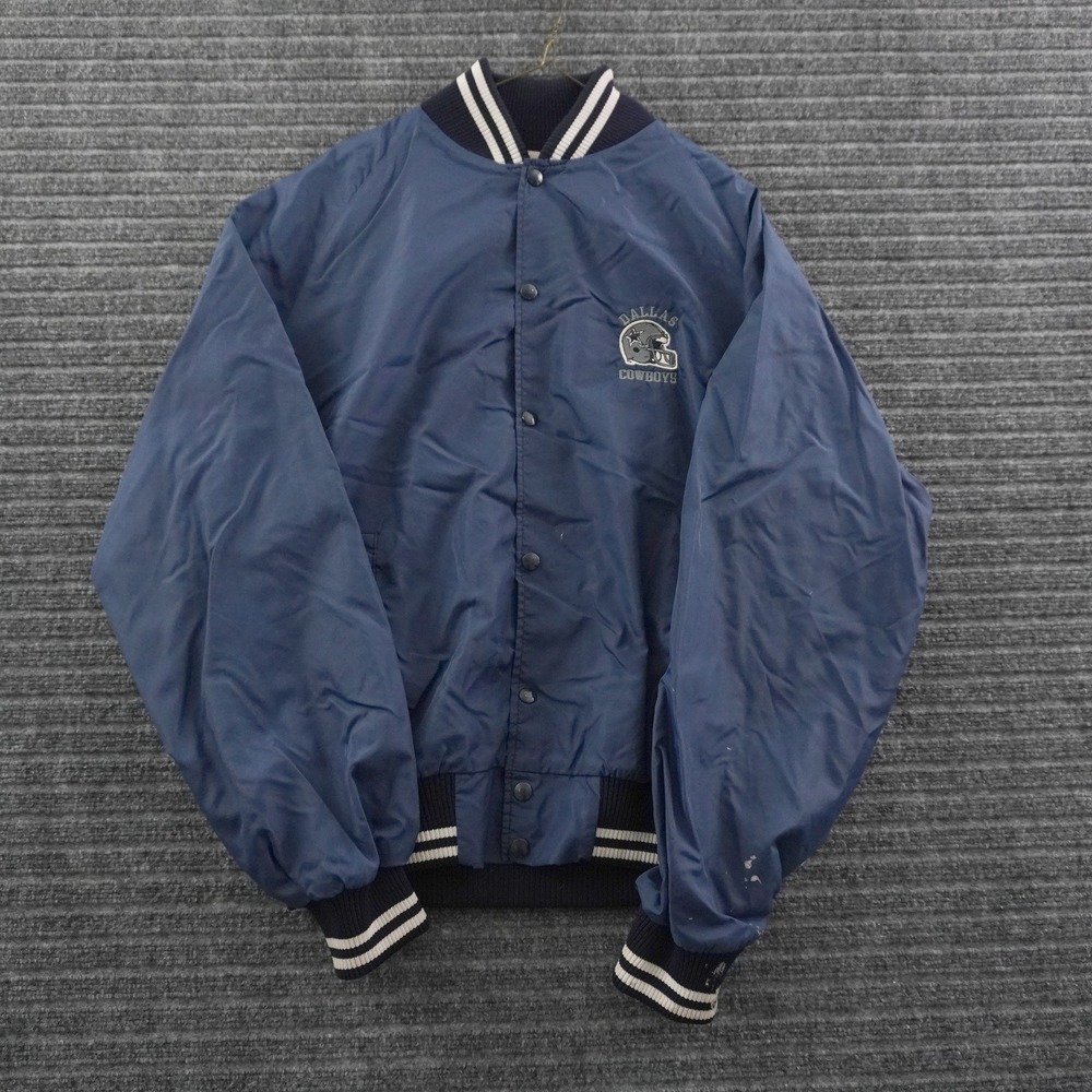 Vintage 90s Champion Dallas Cowboys Bomber Jacket Mens XL Navy Blue NFL USA
